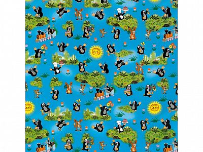 Balící papír Krteček modrý