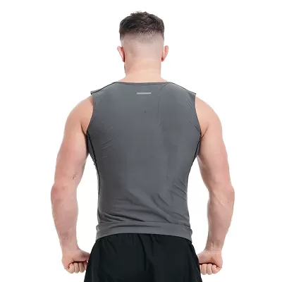 RDX Sauna vesta pánska SWEAT VEST M2, šedá 4XL - 4XL