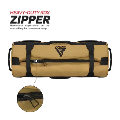 RDX Fitness pieskový vak SANDBAG, tréningový, čierny 56,7–90,7 kg - 125