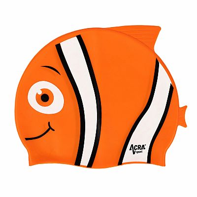 Detská plavecká kúpacia čiapka, NEMO, oranžová