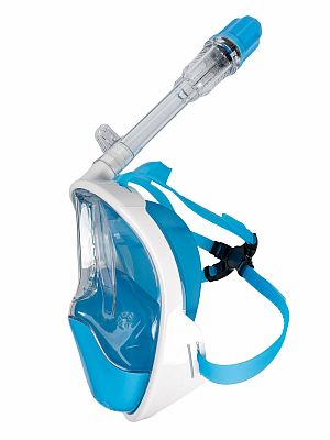 Šnorchlovacia maska, modrá, celotvárová, veľkosť L/XL