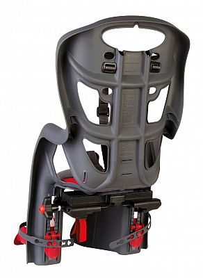 BELLELLI PEPE Detská sedačka na bicykel, upevnenie na zadný nosič, šedá