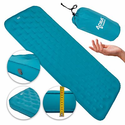 ACRA L140MO Komfortná nafukovacia karimatka modrá 10cm a dĺžkou 200cm