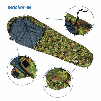 Acra spací vak Masker-M maskáčový - múmie