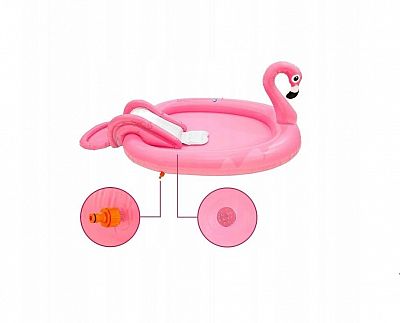 Detský bazén Plameniak so šmykľavkou a fontánou