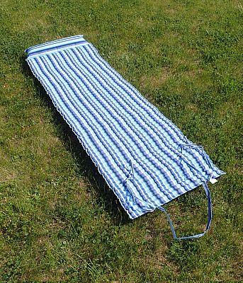 ACRA L02 / 1-MO Lehátko plážové s podhlavníkom modré