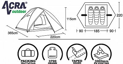 BROTHER ST06 Stan pro 3 osoby - dvouplášťový