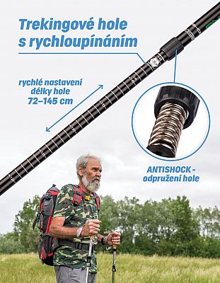 Trekingové palice - 1 pár s príslušenstvom