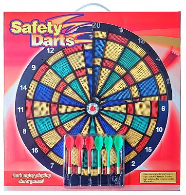 Terč dierkovaný umelohmotný so šípkami 45cm 51814