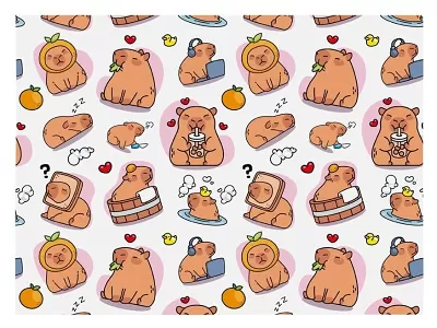 Baliaci papier Roztomilé kapybary 100 x 70 cm