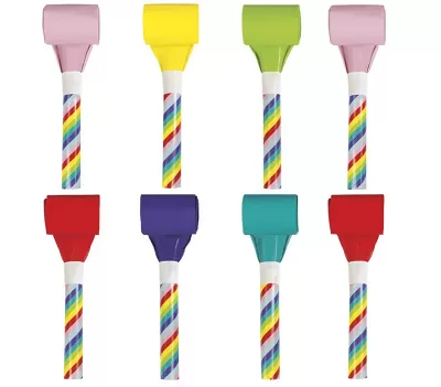 Papierové frkačky dlhé dúhové 8 ks