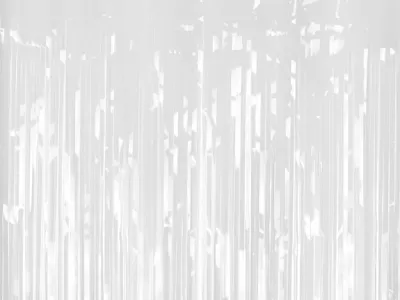 Metalický párty záves biely – 100 × 200 cm