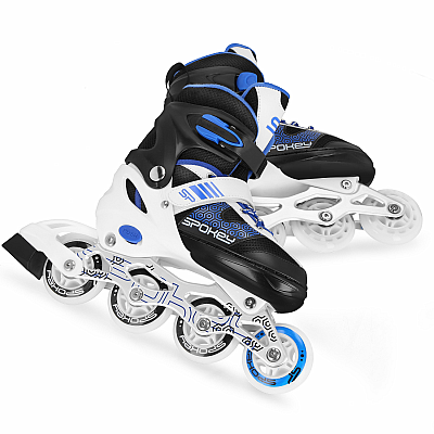 Spokey TONYX Detské kolieskové korčule, čierno-modré, veľ. 30-33