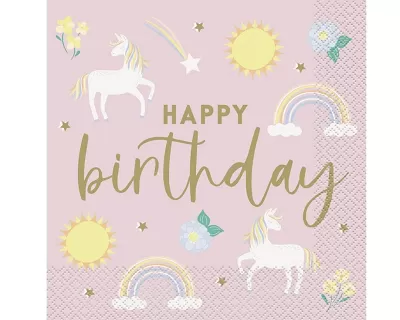 Papierové obrúsky Jednorožce a dúha 16 ks