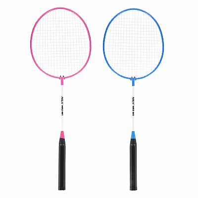 Sada 2 dadmintonových rakiet a nylonové letky NILS NRZ001 ružovo-modrá