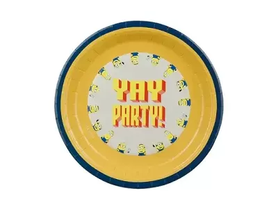 Papierové taniere Mimoni 23 cm 6 ks