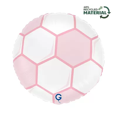 Fóliový balónik Futbalová lopta ružová 46 cm