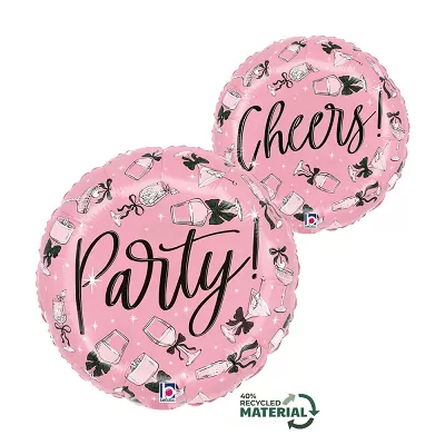 Fóliový balónik Party Cheers ružový 46 cm