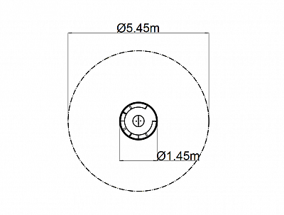 Kolotoč na sedenie priem. 145 cm