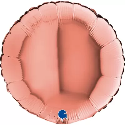 Fóliový balónik kruh rose gold 46 cm - Nebalený