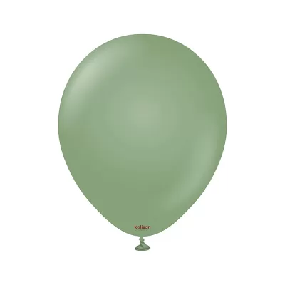 Dekorační retro balonky eukalyptově zelené 13 cm/5" 100 ks