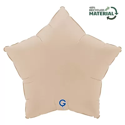 Fóliový balonek hvězda cappuccino 46 cm