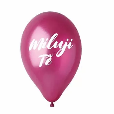 Latexový balonek metalické Miluji tě 30 cm 