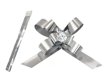 Stahovací stuha stříbrná metalická - 2 cm x 50 cm