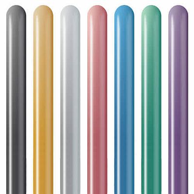 Dekorační modelovací chromové balonky mix 260M 50 ks