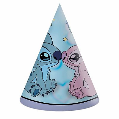 Papírové čepičky Stitch a Angel 6 ks