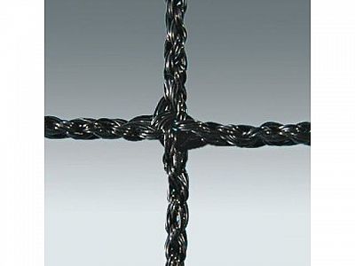 Sieť nohejbal LIGA SPORT PL/3 mm, čierna, nánosované lanko (dĺžka lanka 13,5 m), záseky na vypnutie