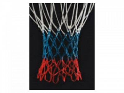 Basketbalová sieťka STANDARD 4 mm, (bielo-modro-červená)