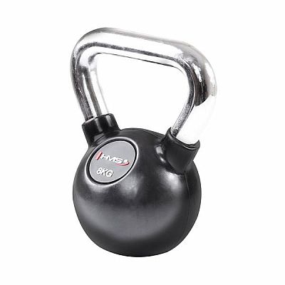 Vinylový kettlebell s chromovaným úchytom HMS KGC 8 kg