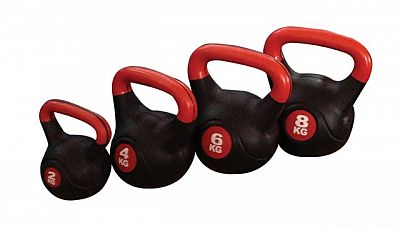 ACRA Činka kettlebell s cementovou náplňou - 4 kg