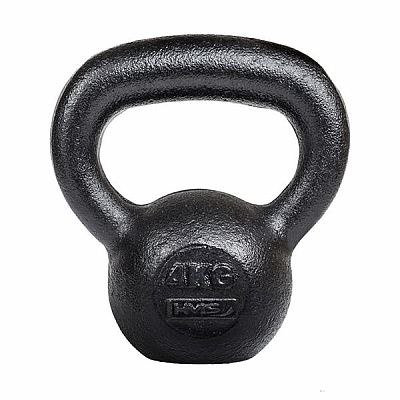 Liatinový kettlebell HMS KZG04 4 kg, čierny