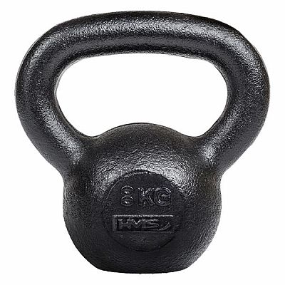 Liatinový kettlebell HMS KZG08 8 kg, čierny