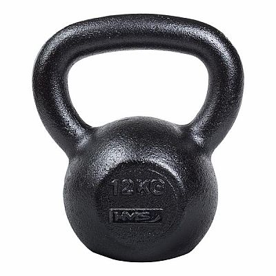 Liatinový kettlebell HMS KZG12 12 kg, čierny