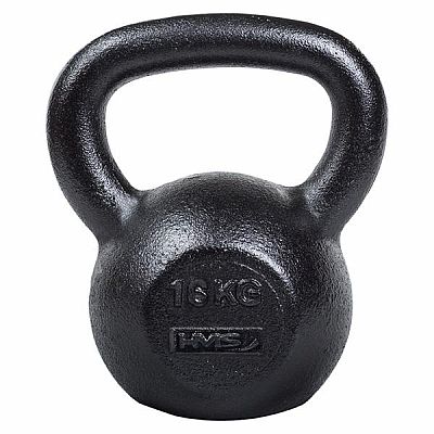 Liatinový kettlebell HMS KZG16 16 kg, čierny