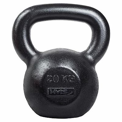 Liatinový kettlebell HMS KZG20 20 kg, čierny