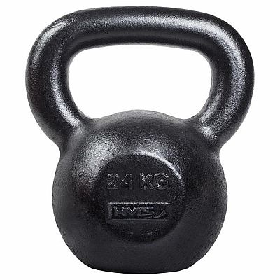 Liatinový kettlebell HMS KZG24 24 kg, čierny