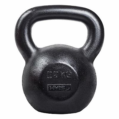 Liatinový kettlebell HMS KZG32 32 kg, čierny