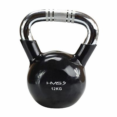 Kettlebell s chrómovaným úchopom HMS KTC 12 kg čierny