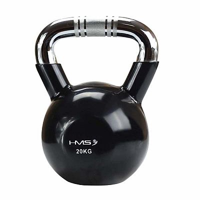 Kettlebell s chrómovaným úchopom HMS KTC 20 kg čierny