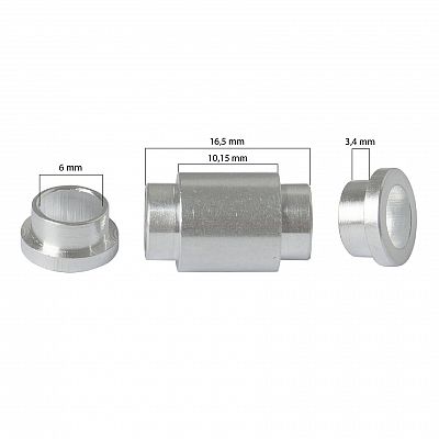 SPACER (10,15/16,5 mm) 8 ks + vymedzovacie podložky 16 ks, vnútorný priemer 6 mm