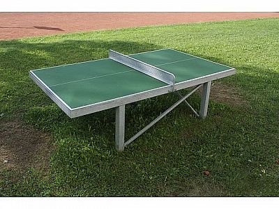 Stôl na stolný tenis vonkajší - oceľová konštrukcia (ZN) + živičné dosky, bez sieťky
