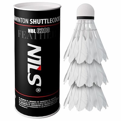 Badmintonové loptičky z peria NILS NBL6203 3 ks