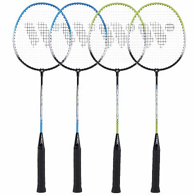 Súprava rakiet na bedminton WISH Steeltec 416K, zeleno/modrá