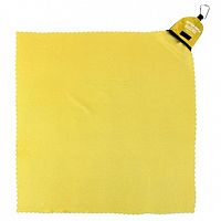 Spokey NEMO Rýchloschnúci uterák 40x40 cm, žlto-zelený s karabínou
