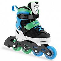 Spokey JOY Detské kolieskové korčule, čierno-modré, veľ. 27-34