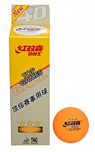 Loptičky DHS 3*** ITTF oranžové stolný tenis